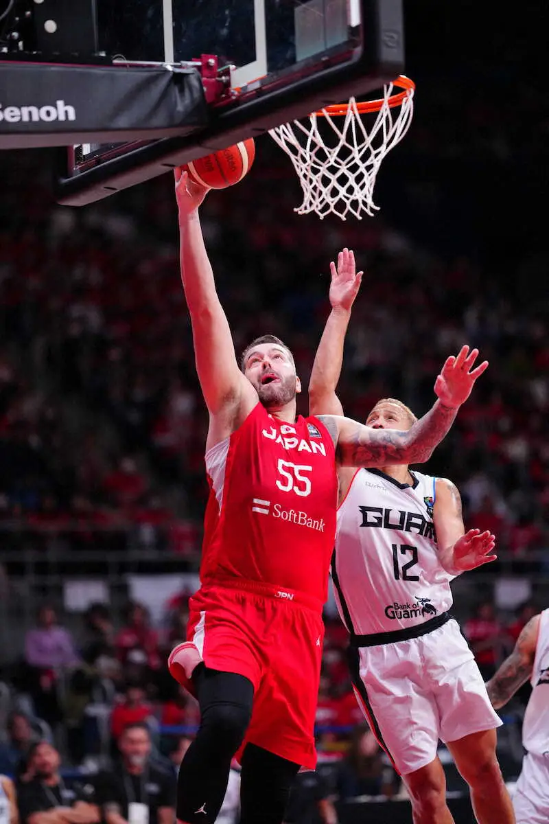 【画像・写真】日本がグアムに快勝　代表デビューのハレルソンが11得点21R