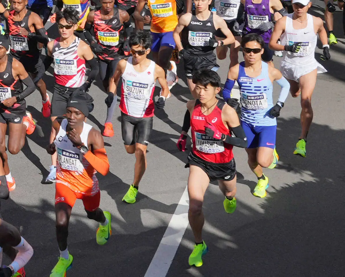 【画像・写真】【東京マラソン】山下一貴、序盤で遅れる　パリ切符へ苦しいレースに