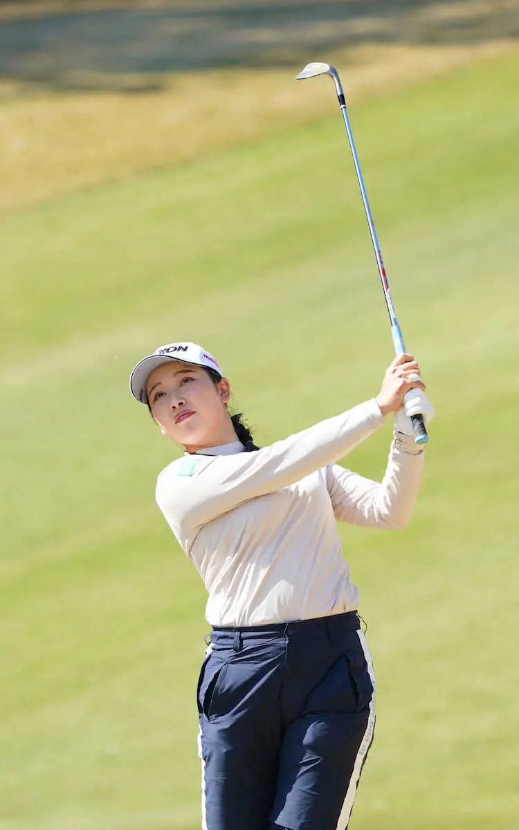 【画像・写真】小祝さくら　強風に負けず2位浮上「80点くらいのゴルフ」