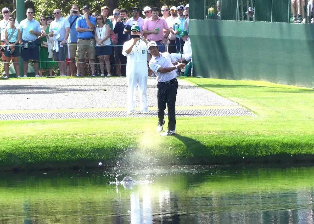 【画像・写真】松山英樹が最終調整　練習場でウッズから声をかけられる　11日開幕マスターズ