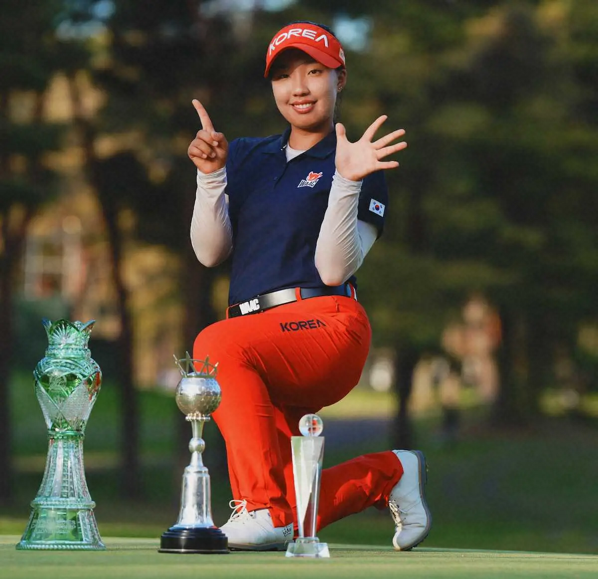 【画像・写真】韓国15歳アマ李暁松が記録ずくめのメジャー初制覇「手が震え涙が…」ツアー史上最年少＆メジャー最大逆転