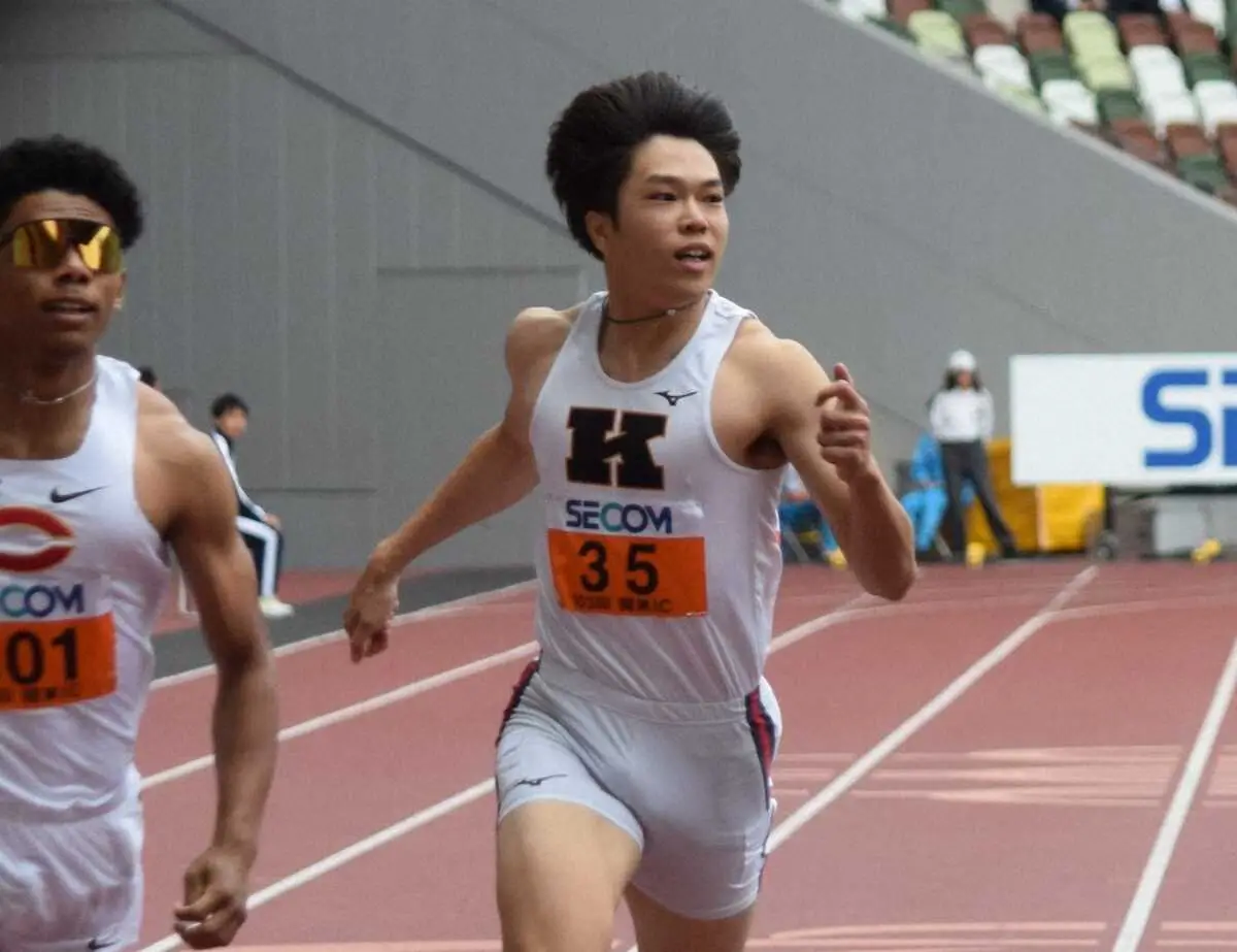 【画像・写真】【陸上】世界リレー日本代表の慶大・三輪颯太　1部200mで表彰台ならず　関東インカレ