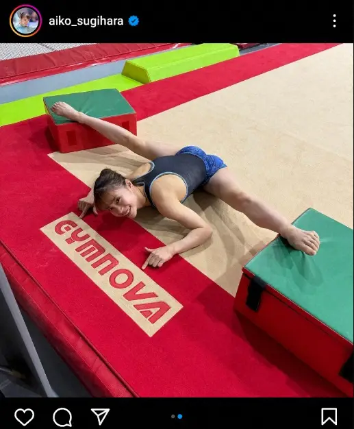 【画像・写真】体操女子・杉原愛子　“超開脚”ショット披露に「人の可動域を超えている」「神業、神様です」「スゴ」