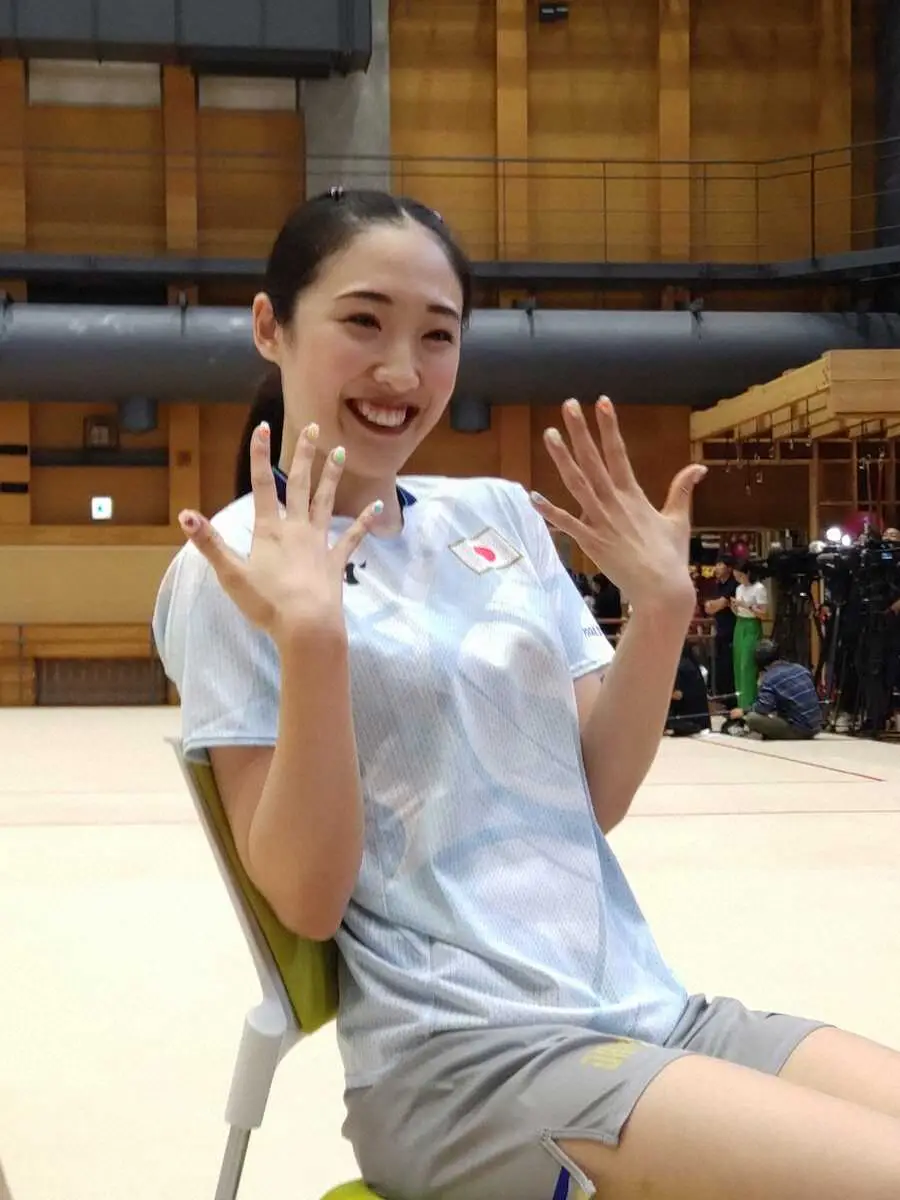 【画像・写真】【トランポリン】森ひかる「楽しい心を」ハート柄ネイルでパリ五輪へ準備着々