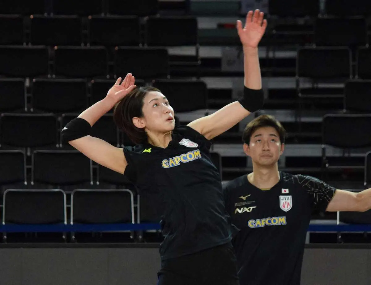 【画像・写真】【バレーボール】「最大集中してプレーしたい」古賀紗理那　12日韓国戦に向け公開練習