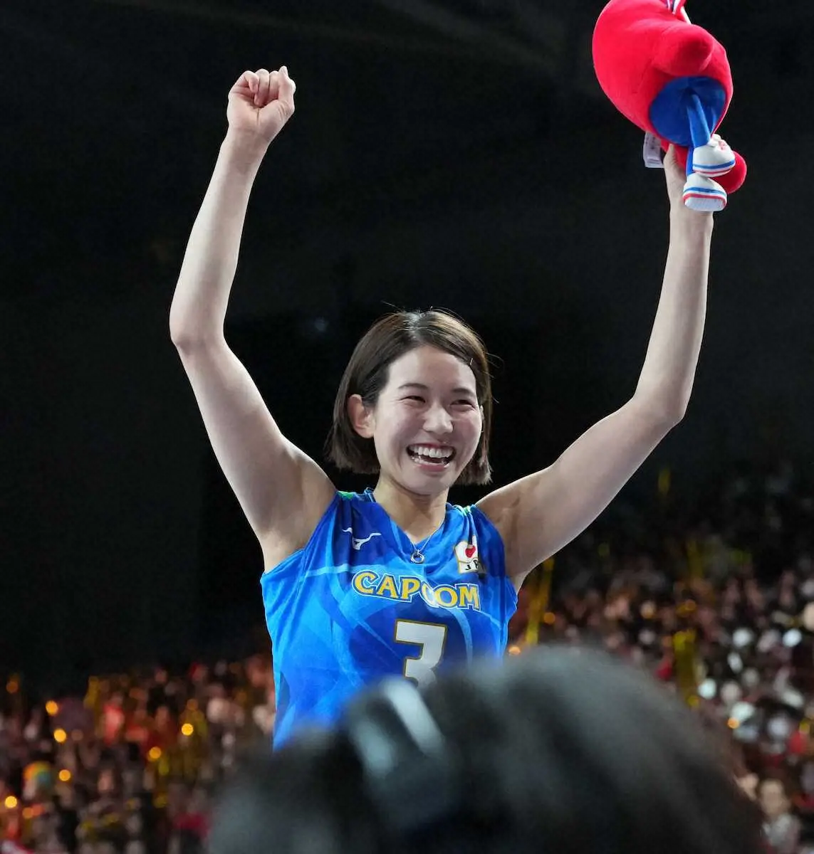 【画像・写真】【バレーボール】古賀紗理那が「やったぜ～！」と絶叫！　パリ五輪出場決定の日本女子　壮行セレモニー