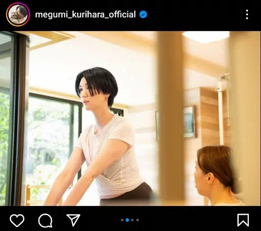 【画像・写真】栗原恵さん　187センチ“空中浮遊”ショット公開に「スッゴいな」「宙に浮いてる」「くノ一か」