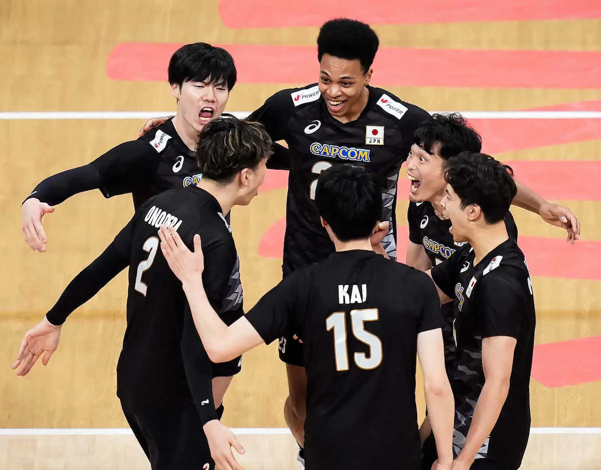【画像・写真】【バレー男子】日本ストレート勝ち！米国から8年ぶり白星　主力温存も快勝　世界ランク2位に