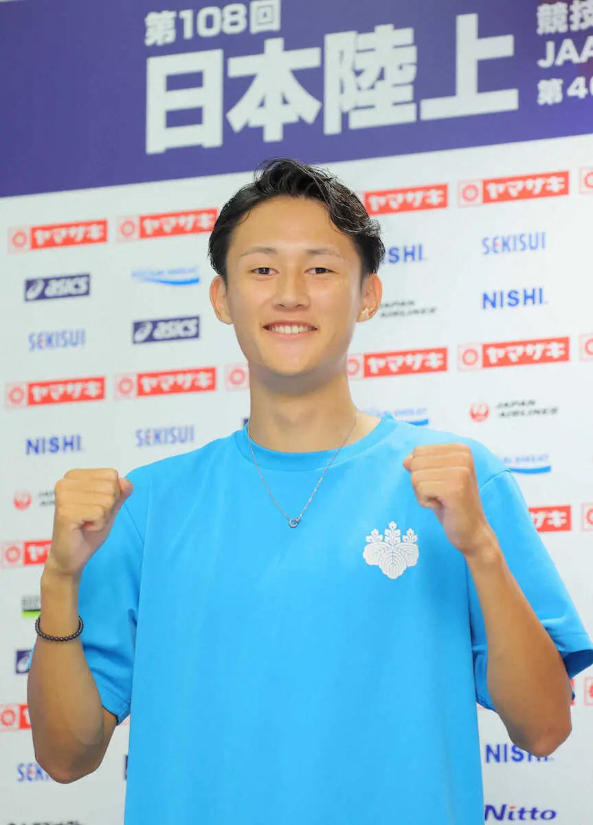 【画像・写真】【陸上】5月に緊急搬送の鵜沢「ぎりぎりで間に合った」　前回王者、男子200mで五輪切符狙う