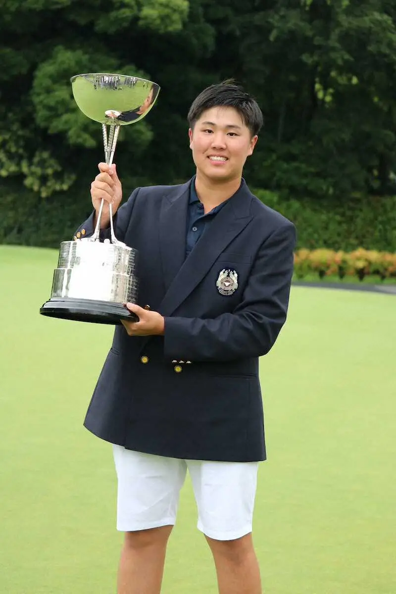 【画像・写真】【ゴルフ】松山茉生が日本アマ最年少V　1メートル80、90キロの飛ばし屋「身長はまだ伸びてます」