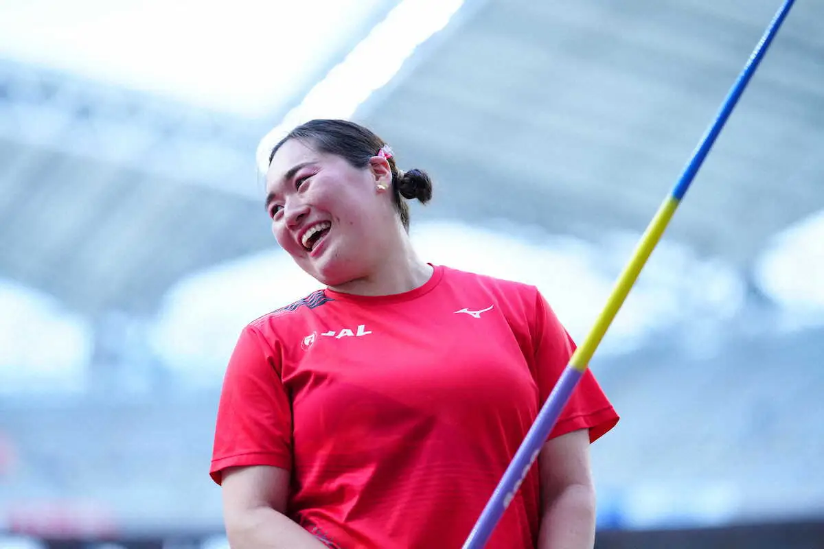 【画像・写真】【陸上】やり投げ世界女王・北口榛花“ヤマトタケルノミコト風”ヘアで登場！ファンも「髪形が可愛らしい」