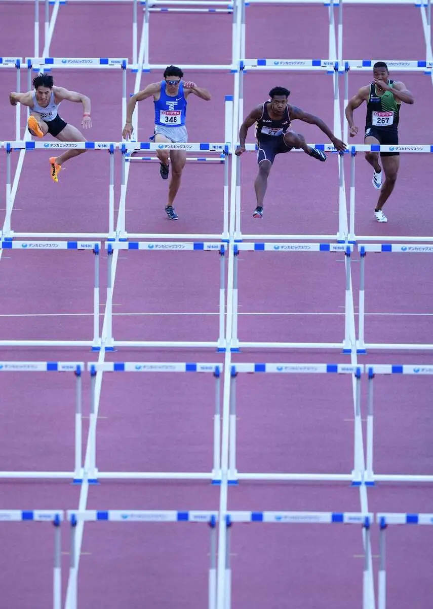 【画像・写真】【陸上】110ｍ障害の村竹ラシッド　13秒29で予選通過　豊田兼も準決勝へ