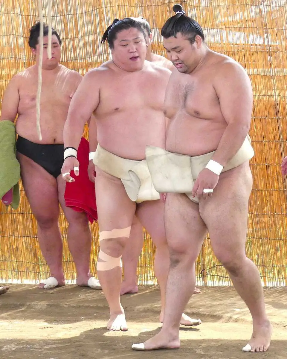 【画像・写真】再入幕の若隆景「強い人と稽古できるようになって自信に」1年5カ月ぶりに霧島と申し合い
