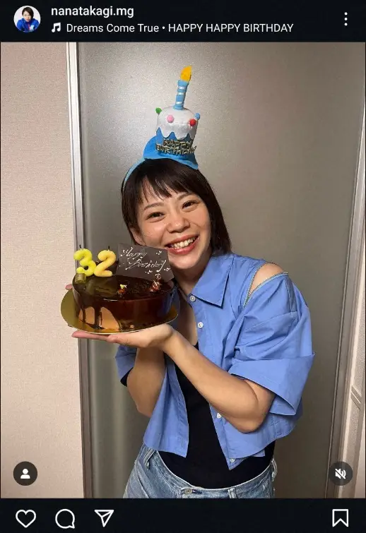 【画像・写真】“ホントに32歳？”高木菜那さん　誕生日ショット公開に「幾つになっても可愛い」「可愛すぎでしょ」