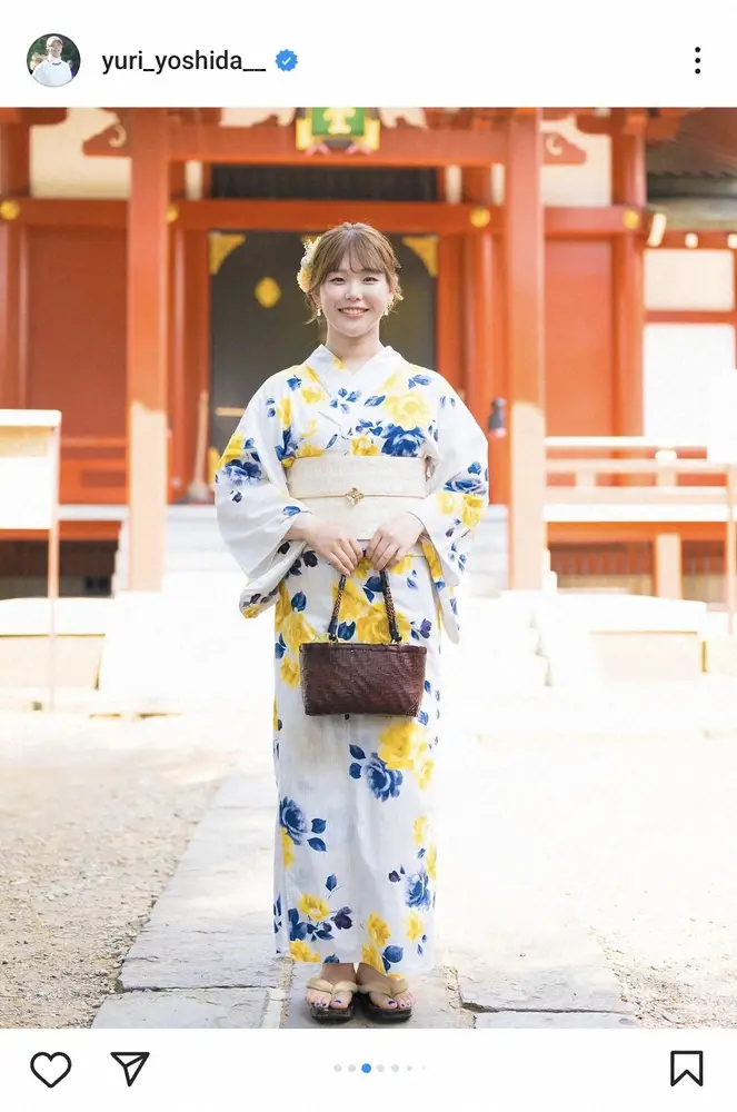 【画像・写真】女子ゴルフの吉田優利　「親友と浅草に行きました」　涼し気浴衣姿での満喫ショット披露