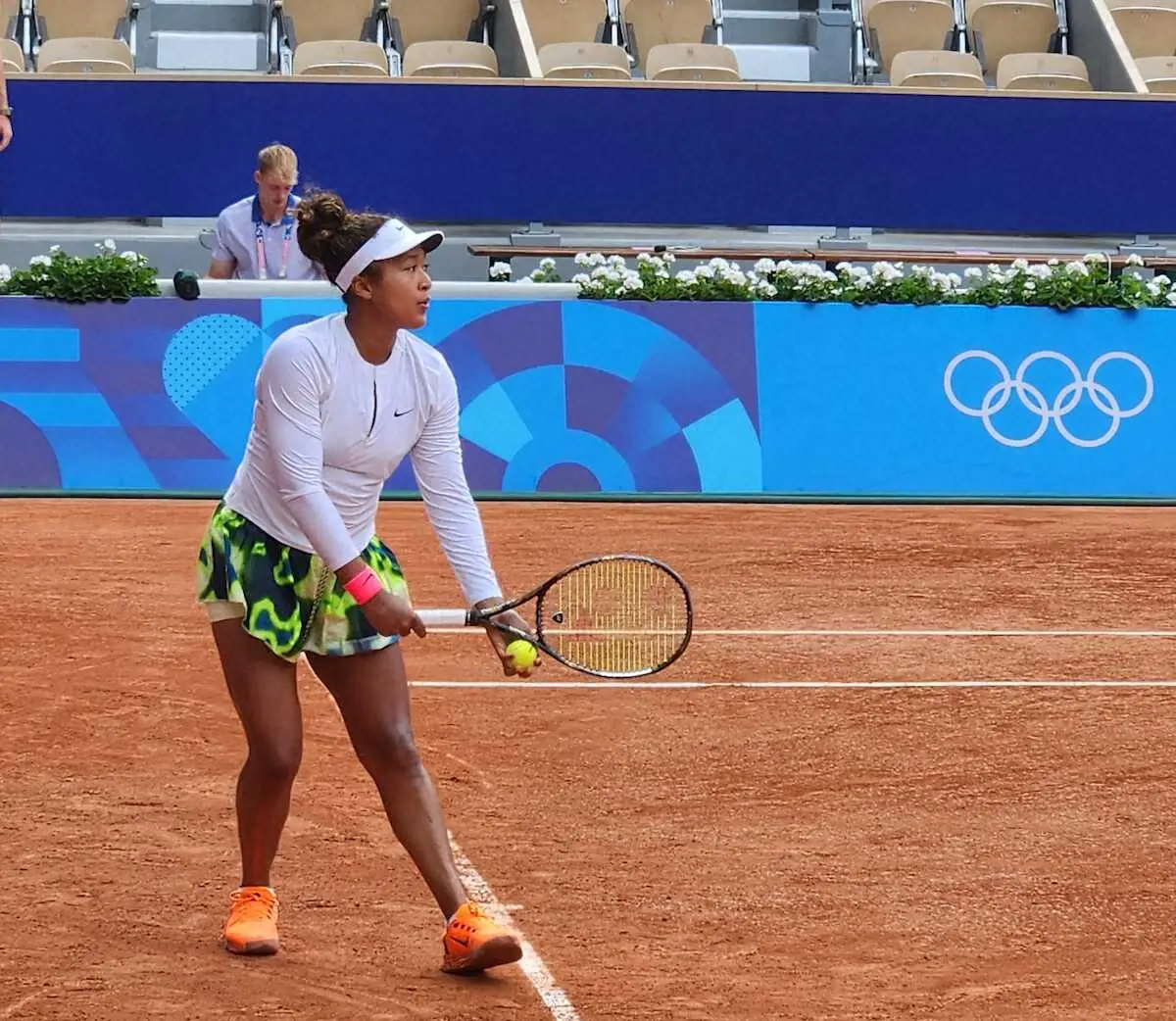 【画像・写真】大坂なおみ　パリ五輪本番会場で調整　「ワクワクしている。メダルが欲しい」