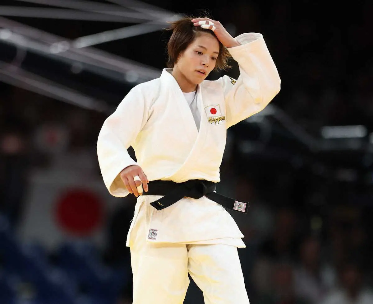 【画像・写真】＜パリ五輪　柔道＞女子52キロ級、初戦を突破する阿部詩（撮影・平嶋　理子）