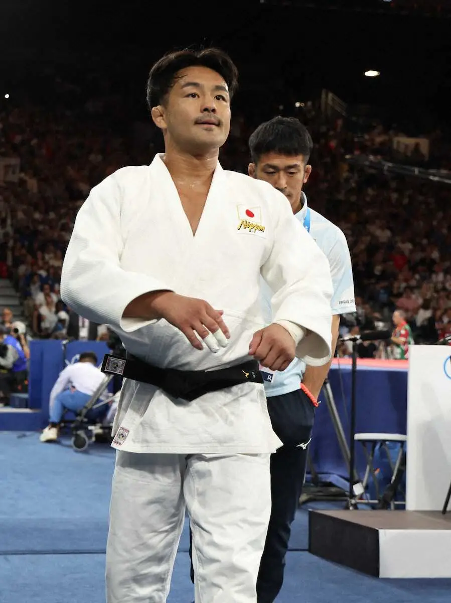 【画像・写真】男子73キロ級・橋本壮市　準決勝進出ならず…微妙な判定に天仰ぐ　女子の舟久保に続き地元仏選手に屈する