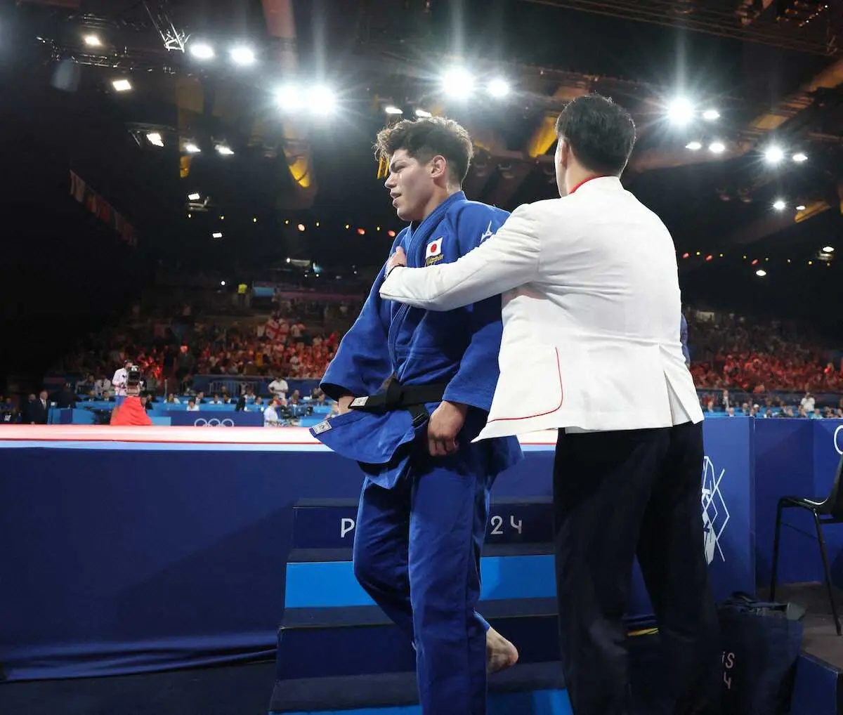 【画像・写真】＜パリ五輪　柔道＞男子90キロ級、決勝で敗れた村尾三四郎（撮影・平嶋　理子）