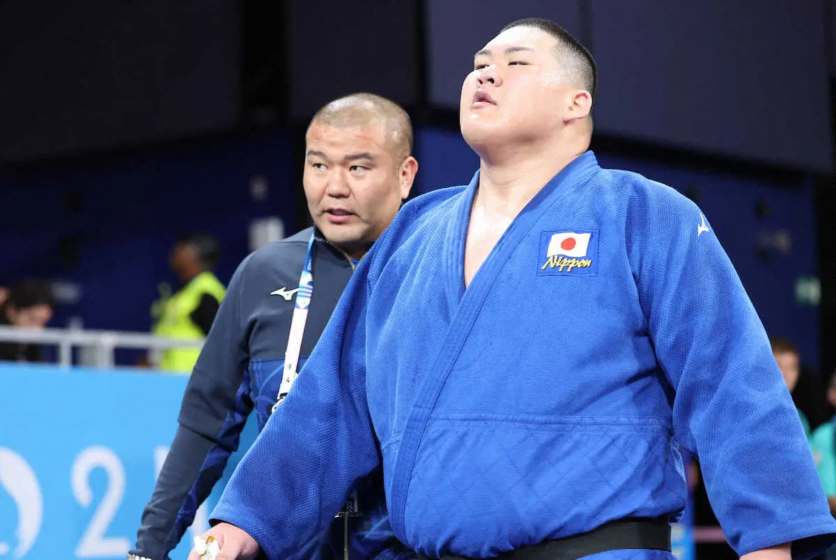 【画像・写真】＜パリ五輪　柔道＞男子100キロ超級、準々決勝を突破する斉藤立（撮影・平嶋　理子）