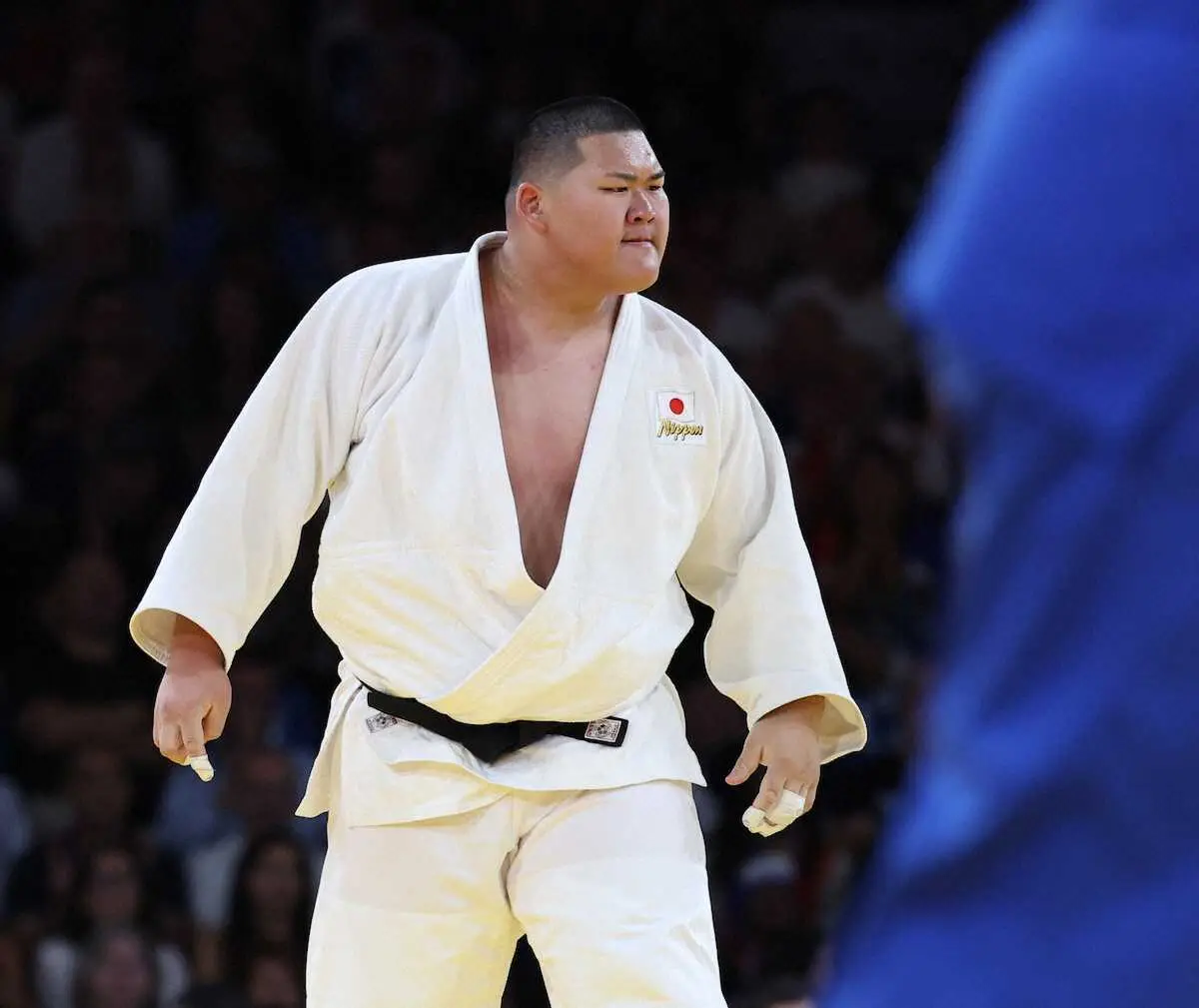 【画像・写真】＜パリ五輪　柔道＞男子100キロ超級、気迫みなぎる斉藤立（撮影・平嶋　理子）