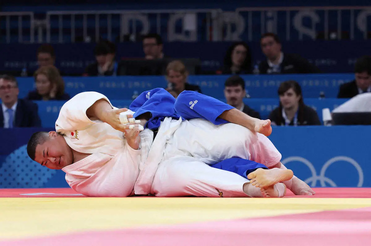 【画像・写真】＜パリ五輪　柔道＞混合団体戦、2回戦のスペイン戦で敗れる斉藤立（撮影・平嶋　理子）