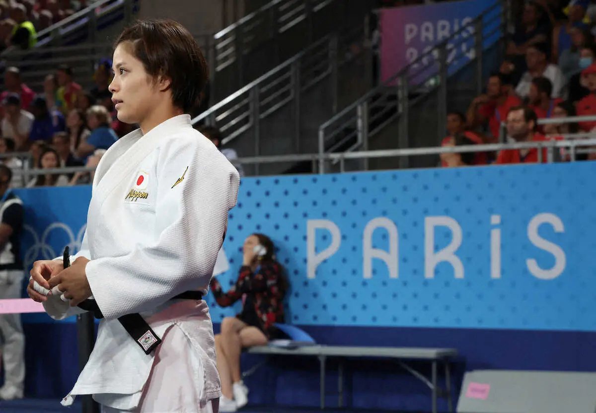 【画像・写真】＜パリ五輪　柔道＞混合団体戦2回戦、1戦目を託され、勝利する阿部詩（撮影・平嶋　理子）