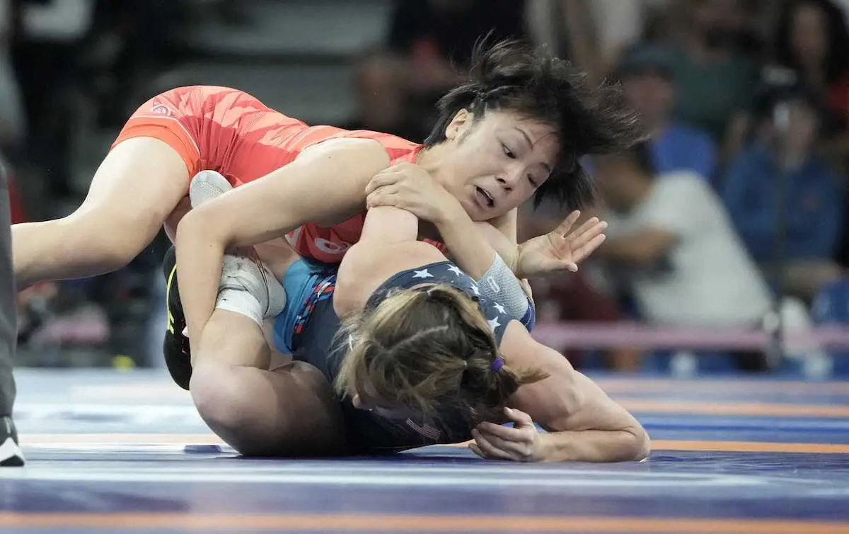 【画像・写真】53キロ級・藤波朱理　強いっ！初戦圧勝で公式戦134連勝！22年世界女王にフォール勝ち五輪デビュー