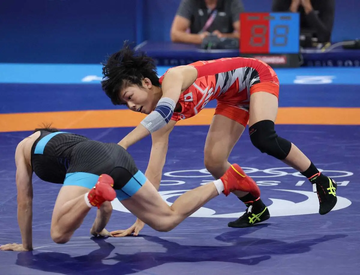 【画像・写真】女子53キロ級、決勝進出を決める藤波朱理（撮影・平嶋　理子）
