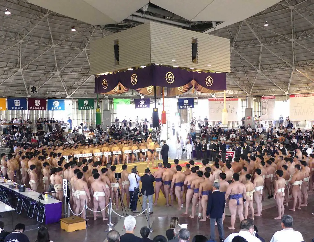 【画像・写真】全国学生相撲個人体重別選手権が9月1日から9月14日に延期　台風接近に伴い交通の便の乱れを考慮