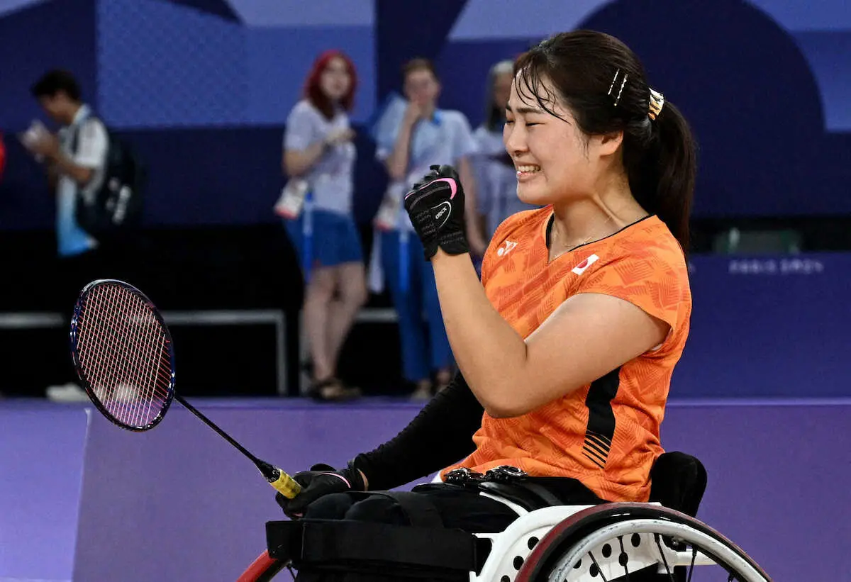 【画像・写真】【パリ・パラリンピック】里見紗李奈がV2！　東京パラ決勝再現の逆転勝ち　バドミントン女子シングルス