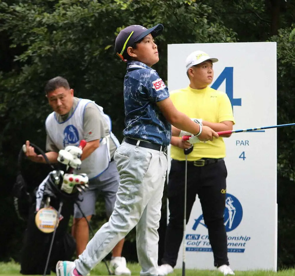 【画像・写真】史上最年少出場、12歳・福井誠ノ介は暫定113位　ツアーデビュー戦は「緊張して、手も震えながら」