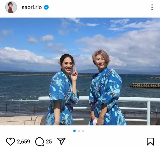【画像・写真】迫田さおりさん　狩野舞子さんとの“入浴ショット”公開　バレーボール元日本代表コンビが2人旅