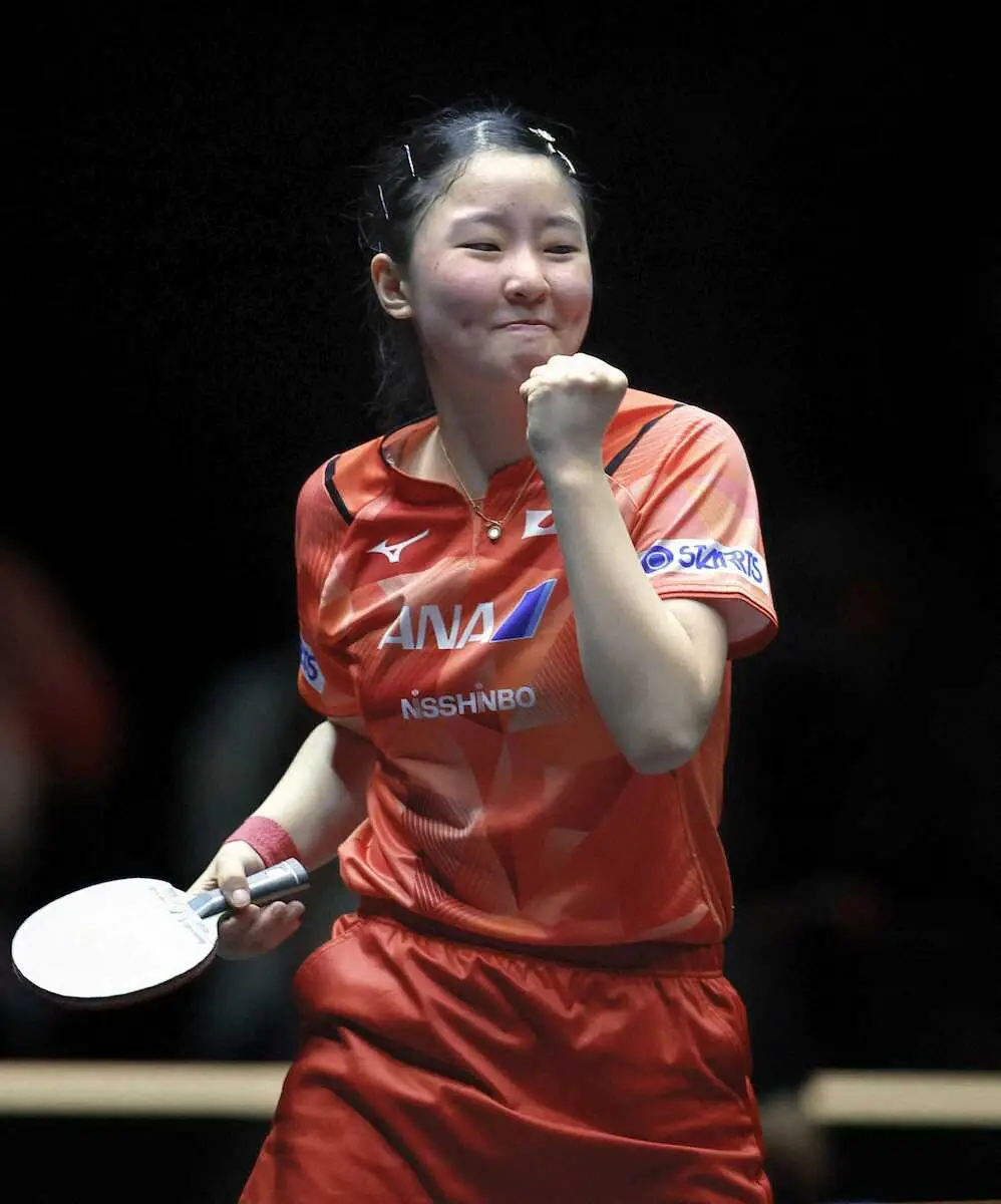 【画像・写真】世界6位・張本美和が8強　同16位の韓国選手を3－1で下す　次戦は同3位と対戦「成長した姿を」