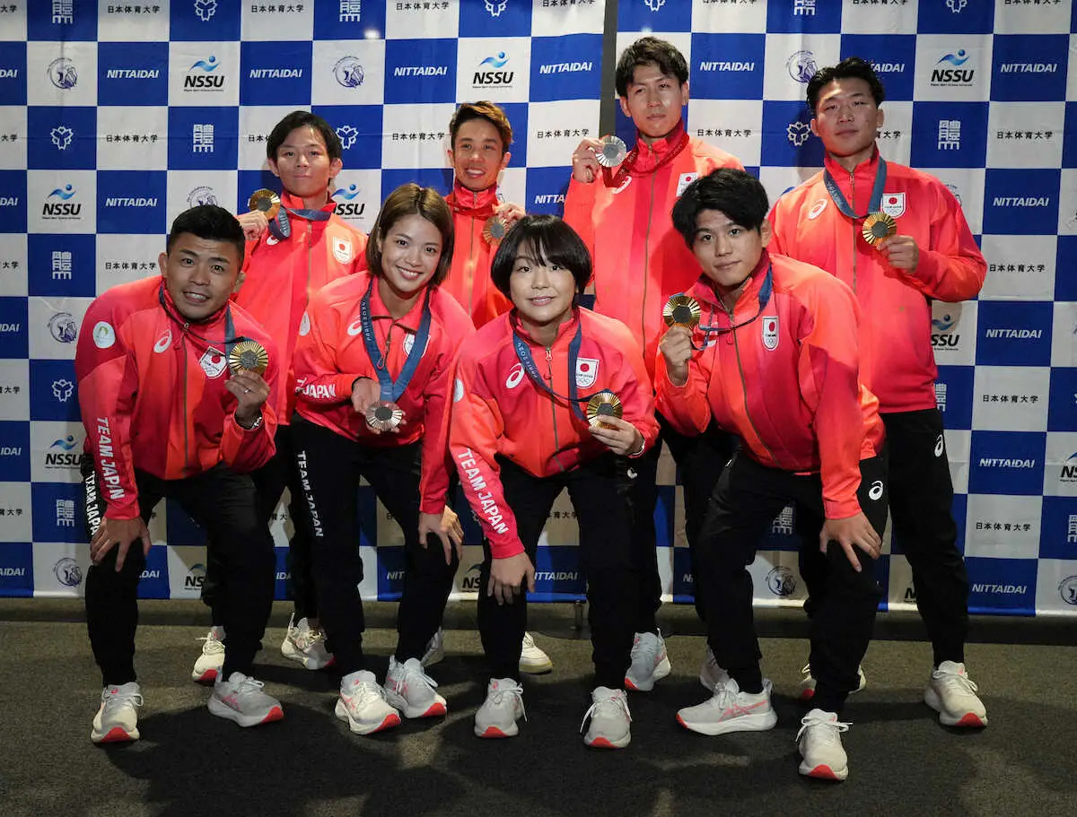 【画像・写真】日体大が五輪・パラ報告会　レスリング藤波朱理のクリスマスの予定は？「友達とワイワイしたい」