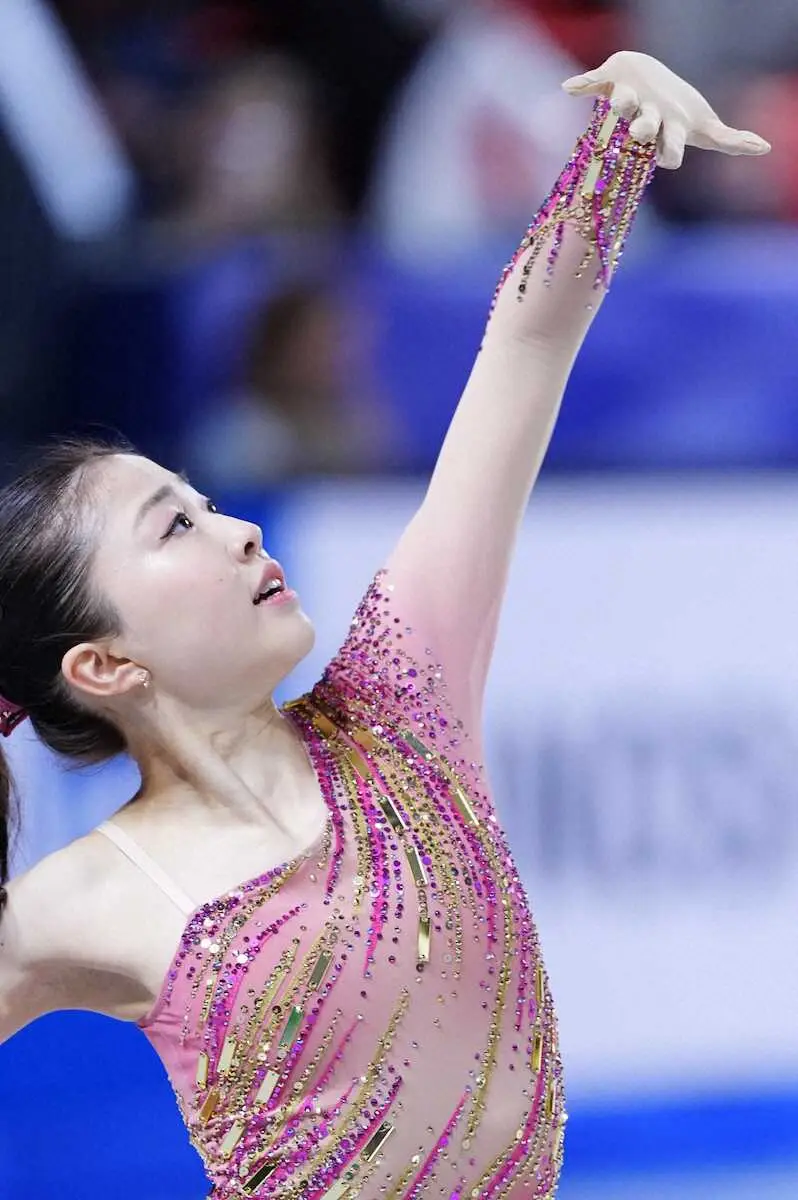 【画像・写真】初出場・千葉百音、69・33点で2位発進　グレンがトリプルアクセル着氷で首位　吉田陽菜が3位