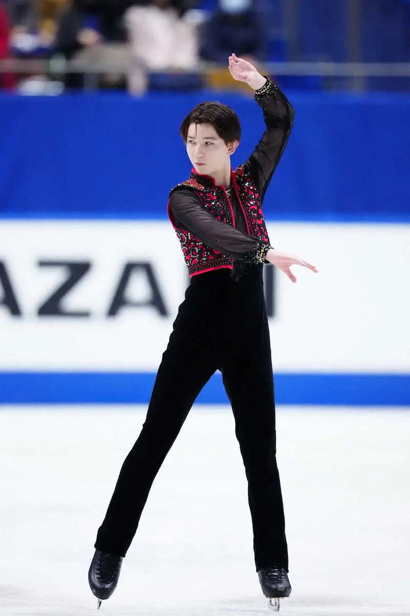 【画像・写真】16歳・中田璃士が堂々2位発進「表彰台に乗りたい」19年鍵山以来のジュニア快挙も視野