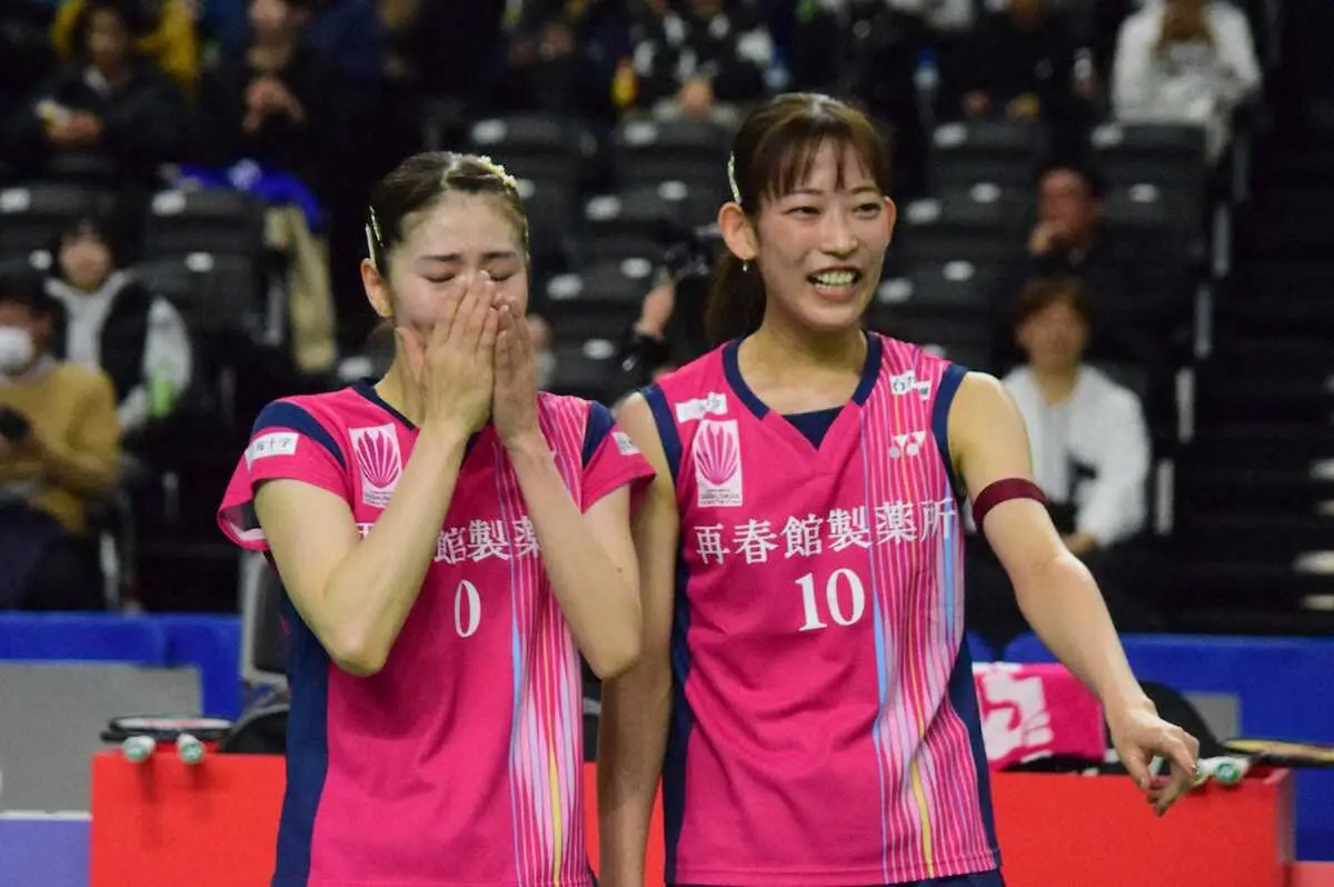 【画像・写真】シダマツ・志田千陽の涙にSNS反響「見たことなかった」「ウルウル」女子ダブルス全日本初制覇！
