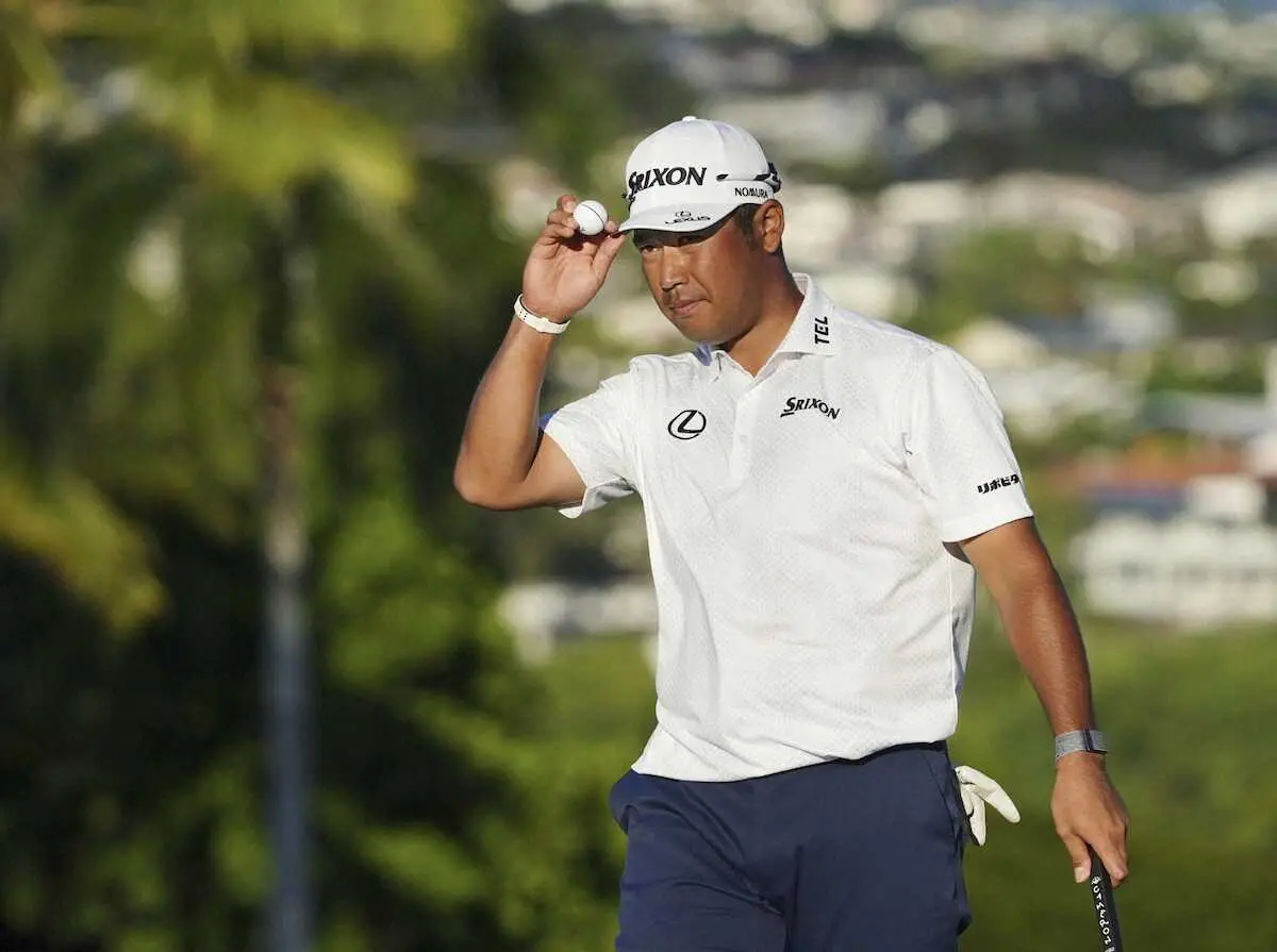 【画像・写真】ホールアウトする松山英樹。3アンダーで暫定26位