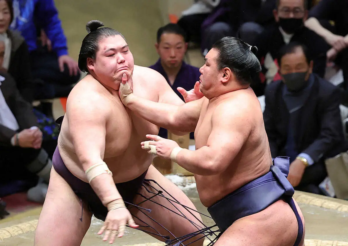 【画像・写真】綱獲り目指す豊昇龍が全勝だった同期、王鵬を下し6勝1敗に