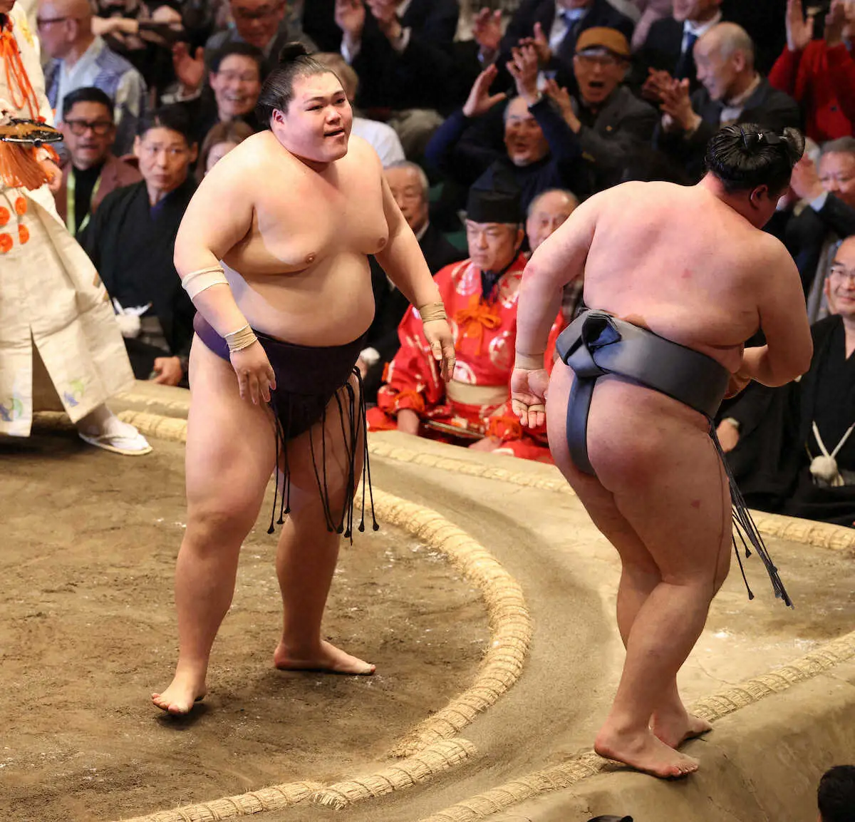 【画像・写真】13場所ぶり優勝決定巴戦へ！豊昇龍が大関対決で意地の白星　金峰山は王鵬に敗れる