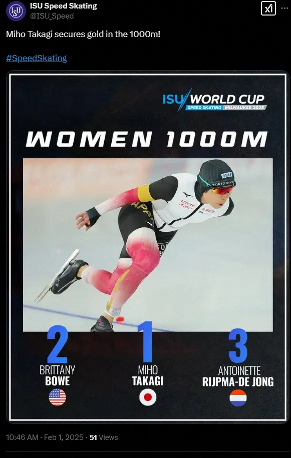 【画像・写真】【スピードスケート】高木美帆、リンク新で日本勢単独最多W杯35勝目！　清水宏保＆小平奈緒の記録更新