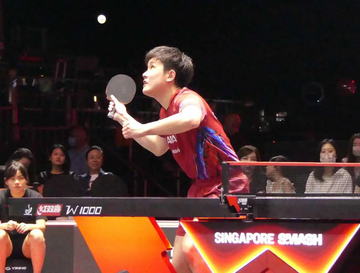 【画像・写真】【卓球】世界ランク3位の張本智和は2回戦敗退　中国選手に敗れる/シンガポール・スマッシュ