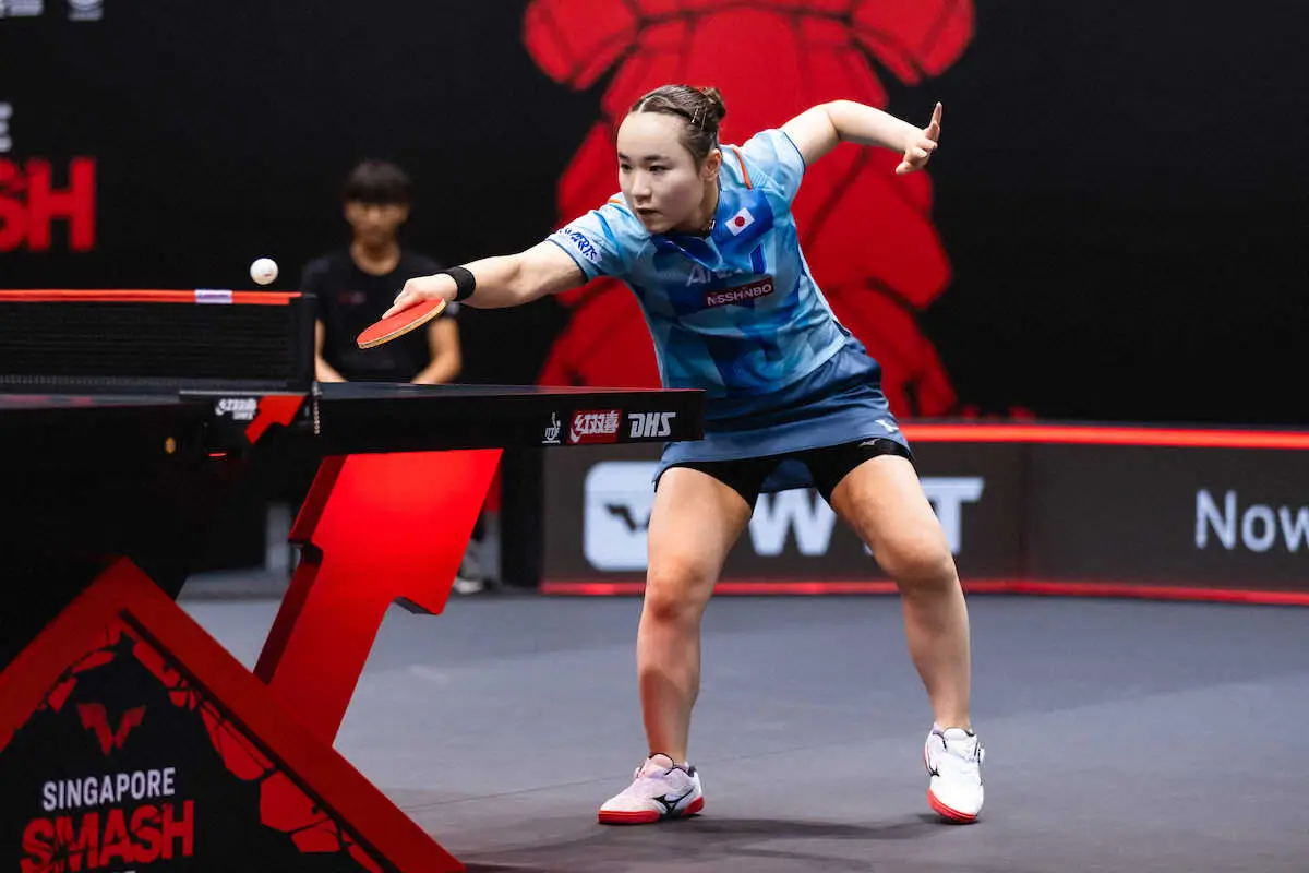 【画像・写真】ベスト16進出を決めた伊藤美誠（WTT提供）