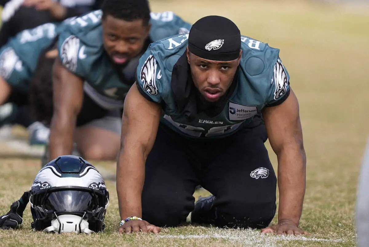 【画像・写真】スーパーボウルに備えるイーグルスRBバークリー（AP）