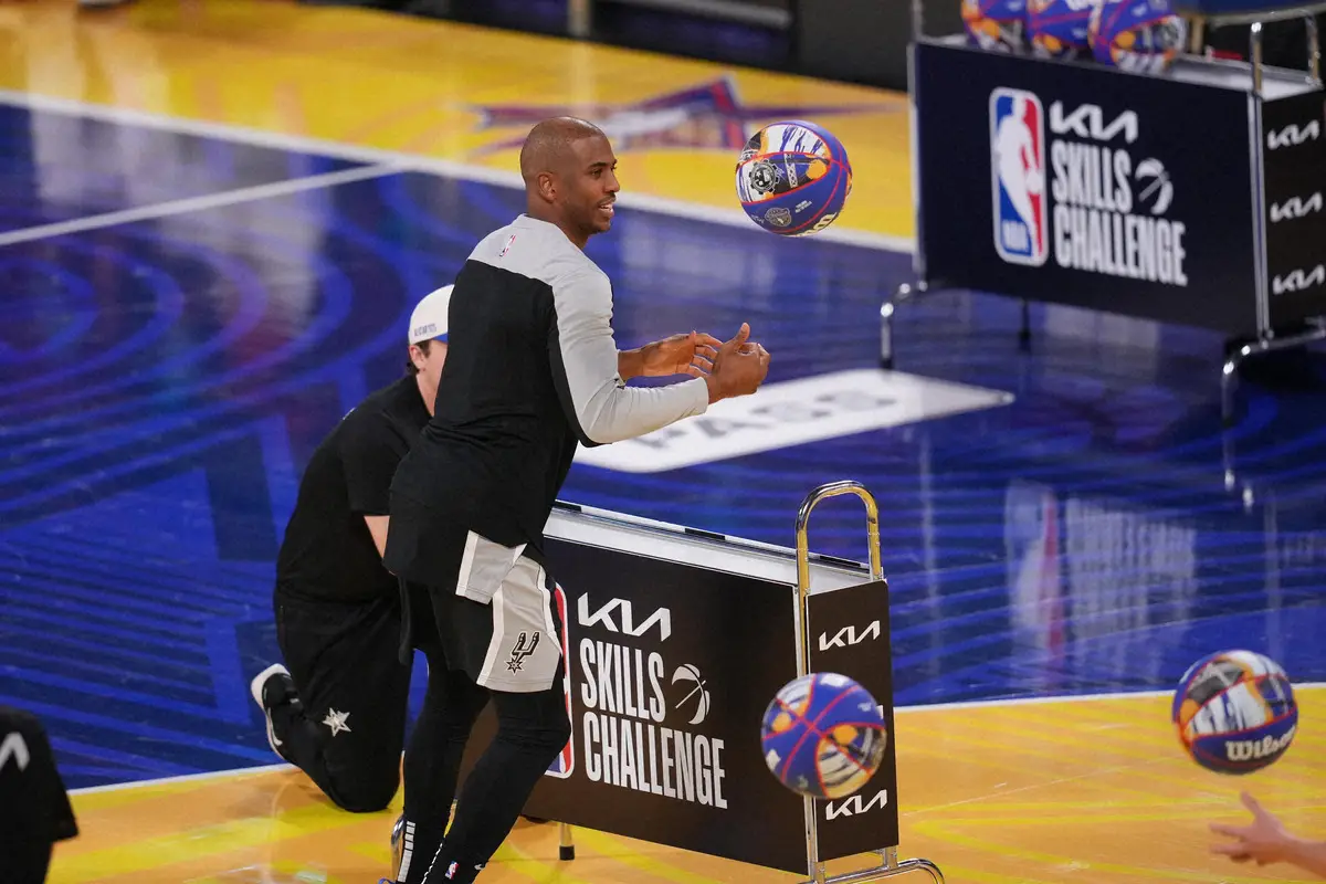 【画像・写真】【NBA】ウェンバンヤマ＆ポール　スキルズチャレンジでまさかの秘策も…ルールで認められず失格