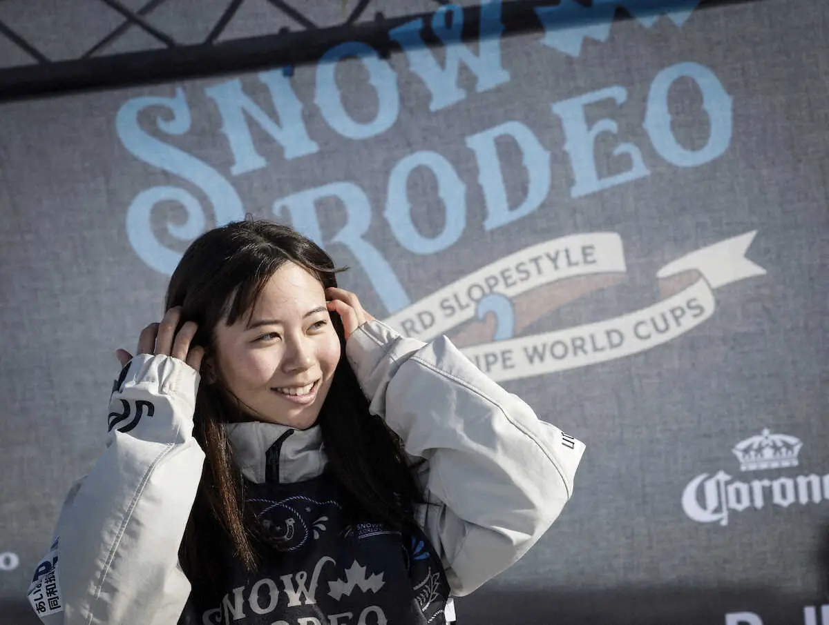 【画像・写真】スノーボードW杯スロープスタイル第4戦の女子で優勝した深田茉莉（カナダ通信・AP＝共同）