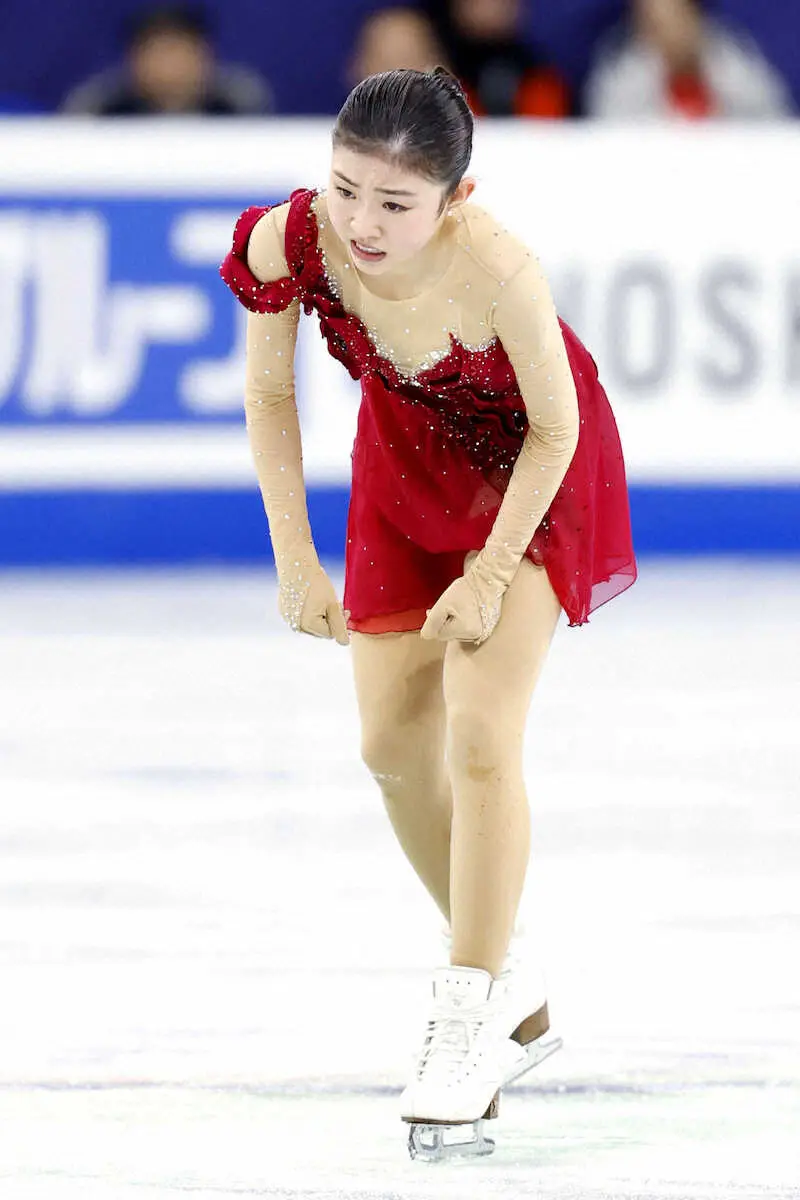 【画像・写真】女子フリーの演技を終えた千葉百音