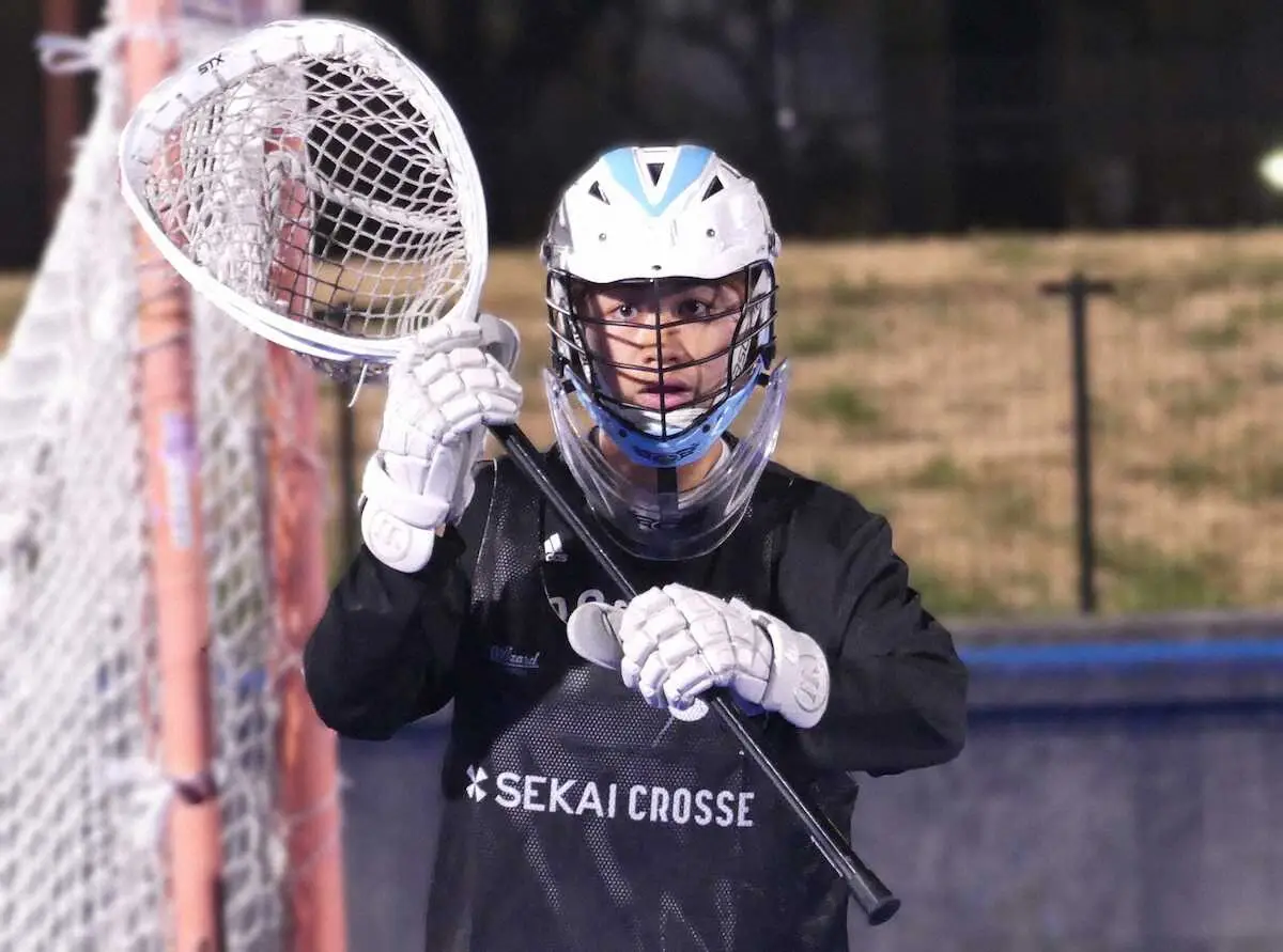 【画像・写真】ラクロス国際親善試合　東大4年の中村キアラが初出場「日本で一番うまいゴーリーになりたい」