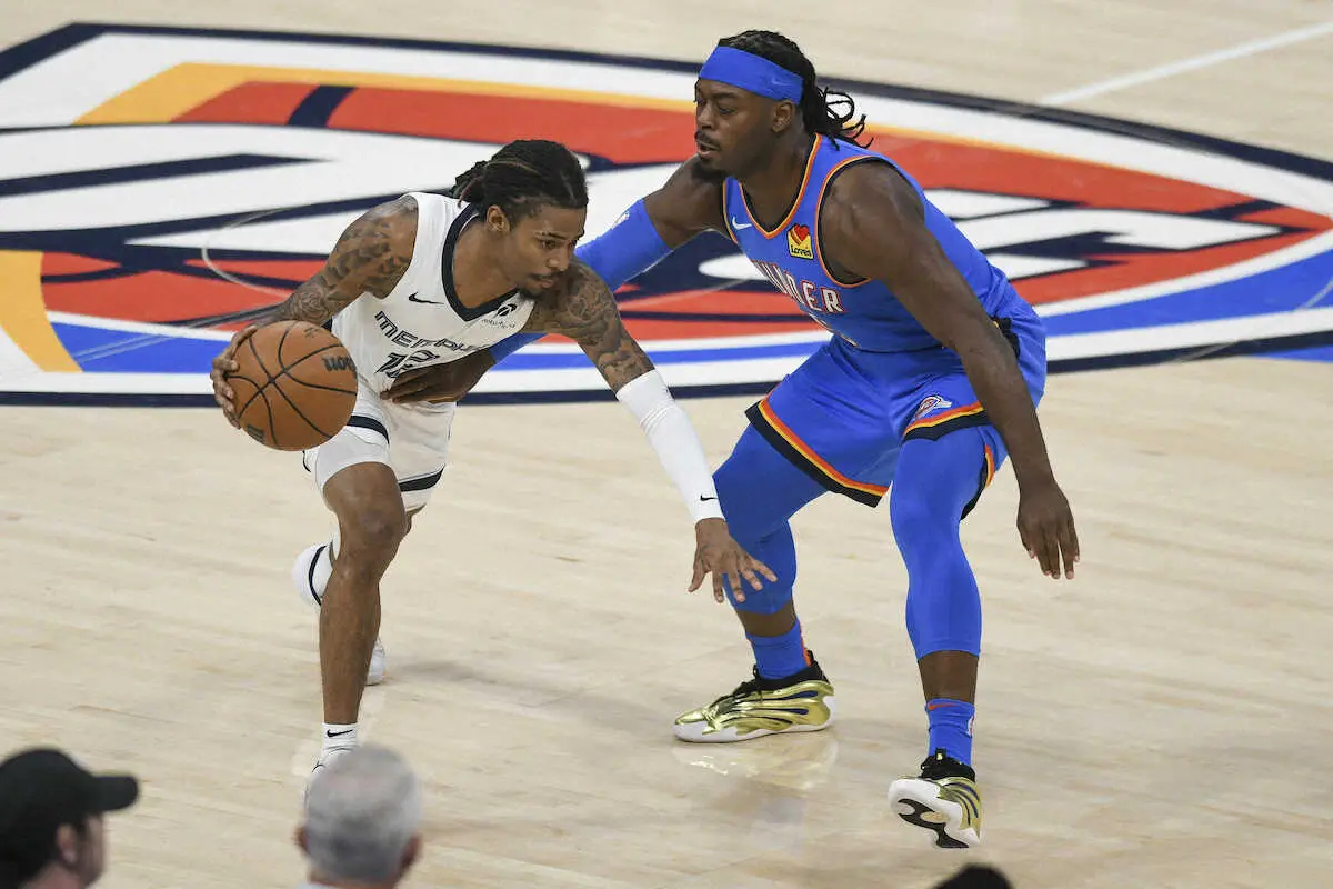 【画像・写真】【NBA】河村勇輝ベンチから鼓舞するが叶わず…グリズリーズがサンダーに2連敗　PO1回戦